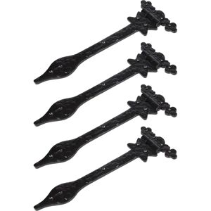 Hammer and Tongs 4x Ornate T-Hinge Cast Iron Antique Interior Exterior Hinges 310mm Black Hammer and Tongs 4x Ornate T-Hinge Cast Iron Antique Interior Exterior Hinges 310mm Black