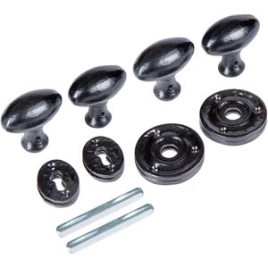 Hammer and Tongs - Oval Rim & Mortice - Black - Door Knob Hammer and Tongs - Oval Rim & Mortice - Black - Door Knob