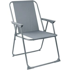 Harbour Housewares Grey Foldable Metal Beach Garden Camping Armchair - Beach Chair Harbour Housewares Grey Foldable Metal Beach Garden Camping Armchair - Beach Chair