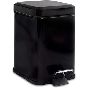 Harbour Housewares Black Square 3L Stainless Steel Bathroom Pedal Bin Harbour Housewares Black Square 3L Stainless Steel Bathroom Pedal Bin