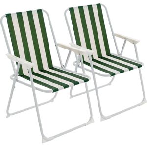 Harbour Housewares - Folding Chair - Green Stripe - Camping chair Harbour Housewares - Folding Chair - Green Stripe - Camping chair
