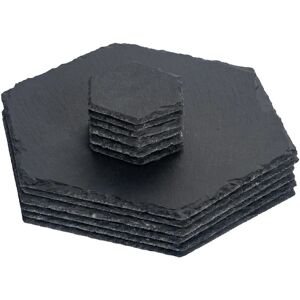 Nicola Spring Hexagon Natural Slate Placemat Set - 6 Placemats & 6 Coasters Nicola Spring Hexagon Natural Slate Placemat Set - 6 Placemats & 6 Coasters