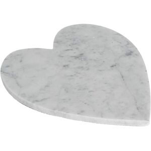 Argon Tableware Heart Marble Food Chopping Board - White Argon Tableware Heart Marble Food Chopping Board - White