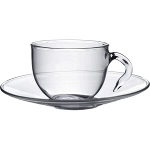 Argon Tableware Clear Glass Espresso Cup & Saucer - 60ml - Pack of 1 Argon Tableware Clear Glass Espresso Cup & Saucer - 60ml - Pack of 1