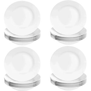 Argon Tableware 24 Piece White Soup Plate Set - Classic Porcelain Serving Bowls Dishes - 230mm (9") Argon Tableware 24 Piece White Soup Plate Set - Classic Porcelain Serving Bowls Dishes - 230mm (9")
