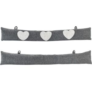 Nicola Spring - Draught Excluder Cushion - Grey - 2-pack - Door Draught Excluder Nicola Spring - Draught Excluder Cushion - Grey - 2-pack - Door Draught Excluder