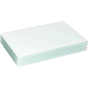 Harbour Housewares White Glass Placemats - 6 pcs - 30x20cm - Non Slip Modern Table Mats Harbour Housewares White Glass Placemats - 6 pcs - 30x20cm - Non Slip Modern Table Mats