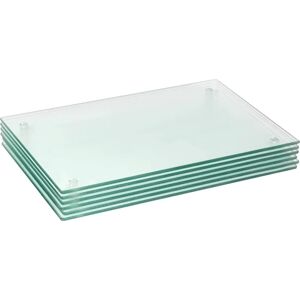 Harbour Housewares Glass Placemats Set - 40 x 30cm - Clear - Dining Table Mats Harbour Housewares Glass Placemats Set - 40 x 30cm - Clear - Dining Table Mats
