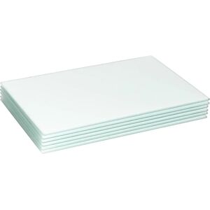 Harbour Housewares White Glass Placemats Set - 40 x 30cm - Table Mats Harbour Housewares White Glass Placemats Set - 40 x 30cm - Table Mats