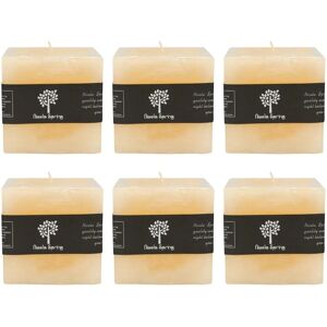 Nicola Spring Vanilla Scented Candle - 6 Pack - 100x100x100mm - Burn 120hrs Nicola Spring Vanilla Scented Candle - 6 Pack - 100x100x100mm - Burn 120hrs