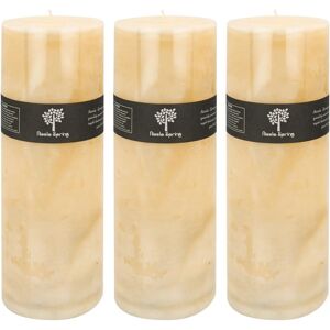 Nicola Spring Vanilla Scented Pillar Candle - 300x95mm - Pack Of 3 Beige Nicola Spring Vanilla Scented Pillar Candle - 300x95mm - Pack Of 3 Beige