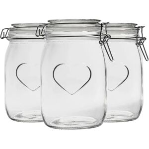 Nicola Spring - Heart Glass Jars - Glass Jars Nicola Spring - Heart Glass Jars - Glass Jars