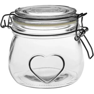 Nicola Spring Heart Design Glass Storage Jar - Food Preserve 500ml Nicola Spring Heart Design Glass Storage Jar - Food Preserve 500ml