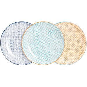Nicola Spring Japanese Style Multicolour Dinner Plates - Set of 6 Nicola Spring Japanese Style Multicolour Dinner Plates - Set of 6