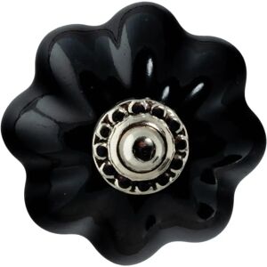 Nicola Spring Black Vintage Ceramic Cabinet Knob - Pack of 6 Nicola Spring Black Vintage Ceramic Cabinet Knob - Pack of 6
