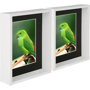 Nicola Spring 8x10 White Photo Frame - Deep Box, Shadow Mount Nicola Spring 8x10 White Photo Frame - Deep Box, Shadow Mount