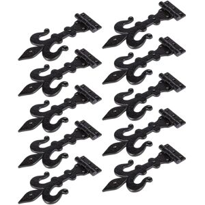 Hammer and Tongs 10x Fleur De Lis T-Hinge Cast Iron Antique Cupboard Door Hinges - 235mm Black Hammer and Tongs 10x Fleur De Lis T-Hinge Cast Iron Antique Cupboard Door Hinges - 235mm Black