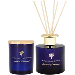 Nicola Spring Patchouli Rosewood Candle & Diffuser Set - Scented Candle & Reed Diffuser Nicola Spring Patchouli Rosewood Candle & Diffuser Set - Scented Candle & Reed Diffuser