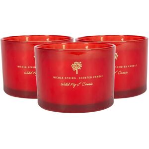 Nicola Spring 3x Soy Wax Scented Candles Aromatherapy Gift 38hr Burn 350g Wild Fig & Cassis - Candles Nicola Spring 3x Soy Wax Scented Candles Aromatherapy Gift 38hr Burn 350g Wild Fig & Cassis - Candles