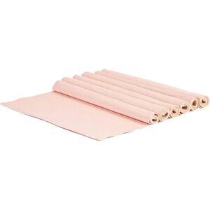 Nicola Spring 6x Ribbed Cotton Placemats - Baby Pink - Table Mats Nicola Spring 6x Ribbed Cotton Placemats - Baby Pink - Table Mats