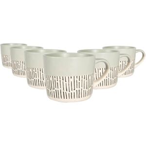 Nicola Spring 6x Ceramic Dipped Dash Coffee Mugs - Coffee Mugs Nicola Spring 6x Ceramic Dipped Dash Coffee Mugs - Coffee Mugs