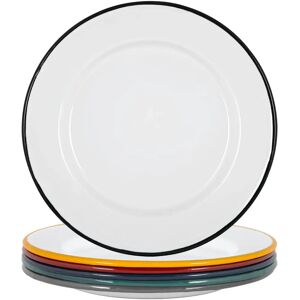 Argon Tableware - White Enamel Dinner Plate - 25.5cm - Dinnerware Argon Tableware - White Enamel Dinner Plate - 25.5cm - Dinnerware