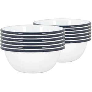 Argon - Tableware 12x Enamel Metal - Navy - 16cm - Tableware Argon - Tableware 12x Enamel Metal - Navy - 16cm - Tableware