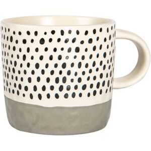 Nicola Spring Grey Dipped Ceramic Dots Mug - Coffee Tea Cup 385ml Nicola Spring Grey Dipped Ceramic Dots Mug - Coffee Tea Cup 385ml