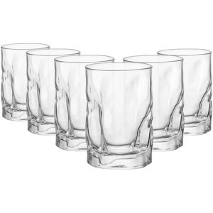 Bormioli Rocco 12x Sorgente Water Glasses Ridged Whisky Tumblers 300ml Clear Bormioli Rocco 12x Sorgente Water Glasses Ridged Whisky Tumblers 300ml Clear