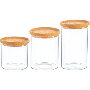 Argon - Glass Jar Set - Cork Lid - 3-pack - Storage Jars Argon - Glass Jar Set - Cork Lid - 3-pack - Storage Jars