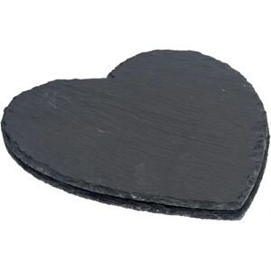 Argon Tableware Heart Shape Natural Slate Placemats - Set Of 2 Argon Tableware Heart Shape Natural Slate Placemats - Set Of 2