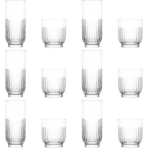 LAV Tokyo Glassware Set - Highball & Whiskey Tumblers - Clear LAV Tokyo Glassware Set - Highball & Whiskey Tumblers - Clear