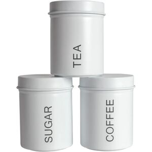 Harbour Housewares White 3 Piece Canisters - Airtight Storage - Modern Minimalist Harbour Housewares White 3 Piece Canisters - Airtight Storage - Modern Minimalist