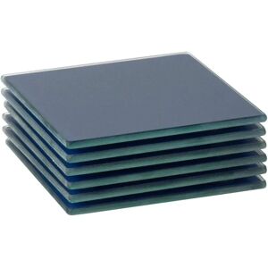 Harbour Housewares 6 Piece Glass Drink Coasters Set - Hague Blue - 10cm - Coasters Harbour Housewares 6 Piece Glass Drink Coasters Set - Hague Blue - 10cm - Coasters