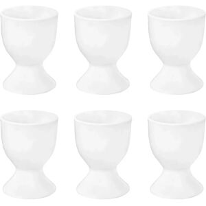 Argon Tableware Egg Cup Set - 6 White Porcelain Breakfast Cups for Hard Soft Eggs Argon Tableware Egg Cup Set - 6 White Porcelain Breakfast Cups for Hard Soft Eggs