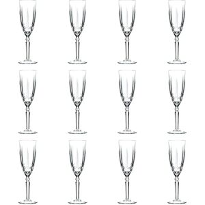 RCR Crystal Orchestra Cut Glass Champagne Flutes - 200ml - Set of 12 RCR Crystal Orchestra Cut Glass Champagne Flutes - 200ml - Set of 12