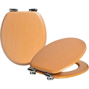 Harbour Housewares Beech Wood Soft Close Toilet Seat - Pack of 2 Harbour Housewares Beech Wood Soft Close Toilet Seat - Pack of 2