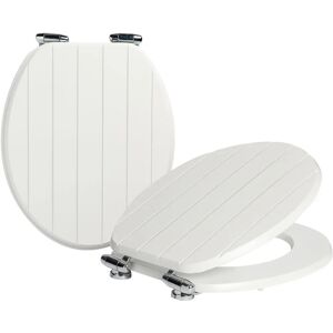 Harbour Housewares Wooden Soft Close Toilet Seat - White - Pack of 2 - Toilet Seat Harbour Housewares Wooden Soft Close Toilet Seat - White - Pack of 2 - Toilet Seat