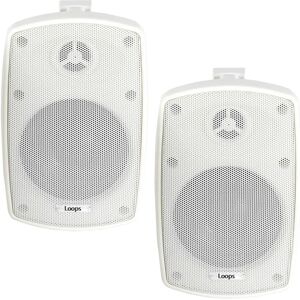 Loops 2x 4" 60W White Outdoor Speakers - Outdoor Speakers Loops 2x 4" 60W White Outdoor Speakers - Outdoor Speakers