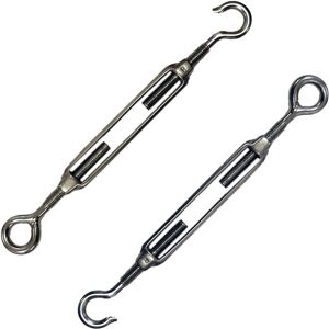 Unknown - 2x6mm Hook Eye - Turnbuckle Galvanised Steel Unknown - 2x6mm Hook Eye - Turnbuckle Galvanised Steel