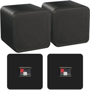 Loops Black 4 Inch ABS Bookshelf Speakers - 80W 8Ohm Home Cinema Loops Black 4 Inch ABS Bookshelf Speakers - 80W 8Ohm Home Cinema
