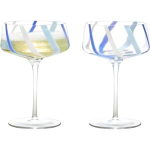 Anton Studio Designs Rio Azure Set of 2 Champagne Saucers - Cocktail Glass Anton Studio Designs Rio Azure Set of 2 Champagne Saucers - Cocktail Glass