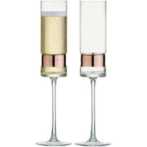 Anton Studios Anton Studio Designs Set of 2 SoHo Champagne Flutes Bronze - Champagne Flutes Anton Studios Anton Studio Designs Set of 2 SoHo Champagne Flutes Bronze - Champagne Flutes
