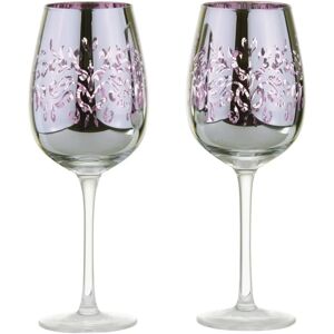 Artland Filigree Wine Glasses Lilac Set of 2 - Wine Glasses Artland Filigree Wine Glasses Lilac Set of 2 - Wine Glasses