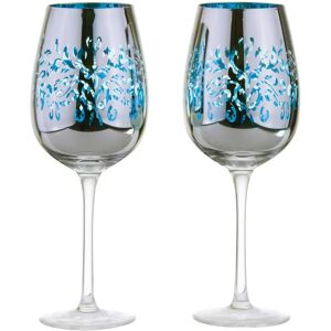 Artland Filigree Blue Wine Glasses Set of 2 - Wine Glasses Artland Filigree Blue Wine Glasses Set of 2 - Wine Glasses