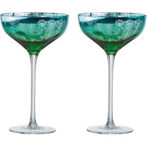 Artland Peacock 2 Piece Champagne Saucer Set - Champagne Saucers Artland Peacock 2 Piece Champagne Saucer Set - Champagne Saucers