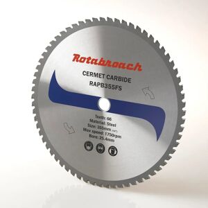 Rotabroach Rotabroach RAPB355FS Steel Cutting Cermet Dry Cut Saw Blade - Saw Blade Rotabroach Rotabroach RAPB355FS Steel Cutting Cermet Dry Cut Saw Blade - Saw Blade