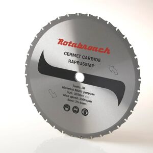 Rotabroach RAPB355MP Multi Purpose Cutting Cermet Dry Cut Saw Blade - Saw Blade Rotabroach RAPB355MP Multi Purpose Cutting Cermet Dry Cut Saw Blade - Saw Blade