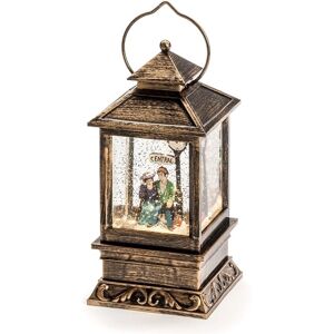 Lanterna scena di neve LED - Decorazione natalizia interna Lanterna scena di neve LED - Decorazione natalizia interna