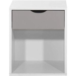 Timber Art Design UK Alton Bedside Table - Nightstand White & Grey Timber Art Design UK Alton Bedside Table - Nightstand White & Grey